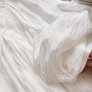 ĐẦM BABYDOLL TAY PHỒNG CỔ V