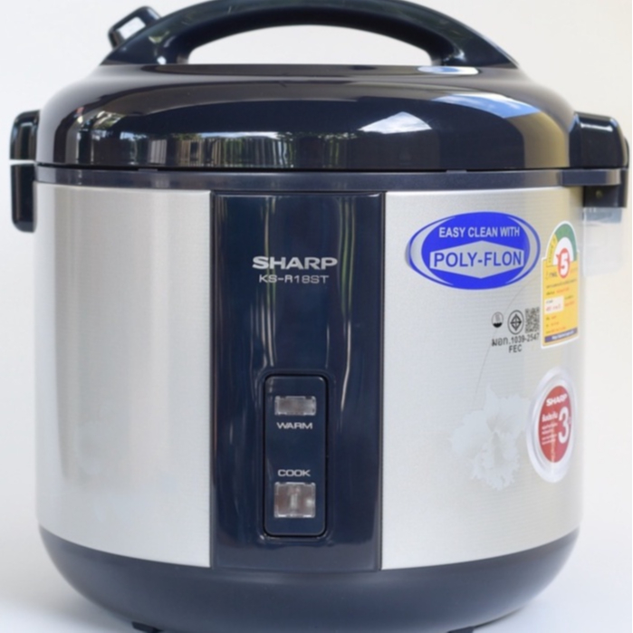 Nồi Cơm Điện Sharp KS-R18ST - 600W - 1.8L - THÁI LAN - Hàng Nhập Khẩu