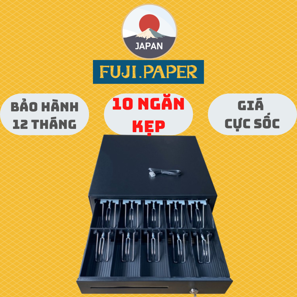 Ngăn kéo đựng tiền 10 ngăn kẹp,Ngăn kéo đựng tiền, Két thu ngân kết nối máy in hoá đơn, Bảo mật cao, Siêu bền.