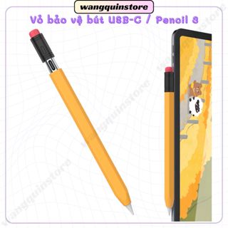  Vỏ Bao Ốp Silicon Bút Cảm Ứng Aple Pencil - Ốp Bảo Vệ Gen 1 & Gen 2 Sạc USB-C Không Cần Tháo 