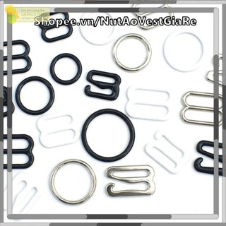 Set 10 Chiếc móc/khoen bằng kim loại số 0, số 8, số 9, móc áo ngực, khoen tăng giảm dây áo ngực, quai áo 2 dây, áo bra