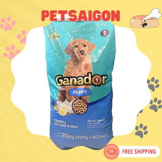 [THỨC ĂN CHO CHÓ] THỨC ĂN GANADOR PUPPY VỊ TRỨNG & SỮA CHO CHÓ CON - BAO 20KG