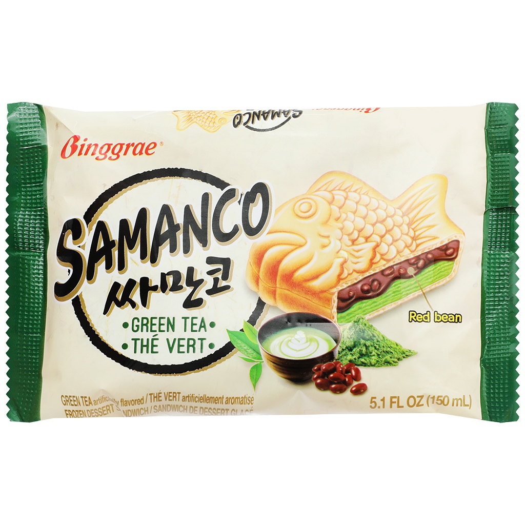 Kem bánh cá trà xanh Hàn Quốc Binggrae Samanco gói 150ml [HN giao hàng hỏa tốc] - Ảnh 4
