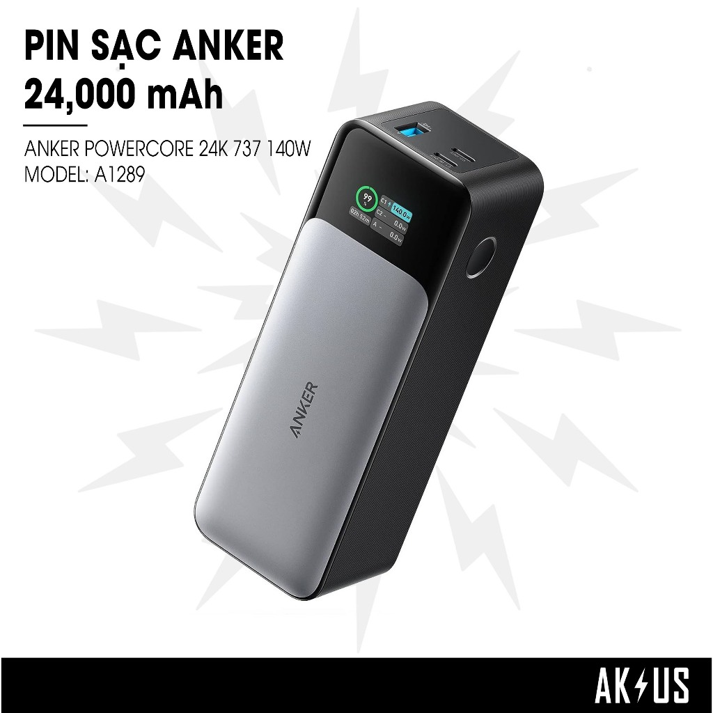 Pin sạc dự phòng Anker PowerCore 24K 737 140W - A1289 (US)