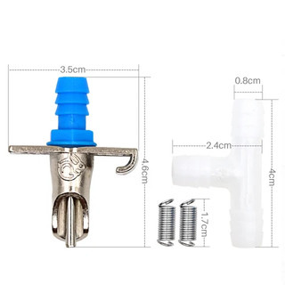 Combo 50 - 20-10 Van (núm) uống tự động cho thỏ, chồn, sóc loại van xanh