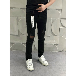 Quần Jeans Bò Nam 123 Pp Rách Xước Wash - Rách Gối Nhẹ Fom Dáng Simfit Ôm Chân - Hàng Cao Cấp 