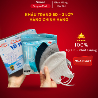 Thùng 100c Khẩu Trang 5D T Tế Kháng Khuẩn Nimal, Chống Bụi Cao Cấp