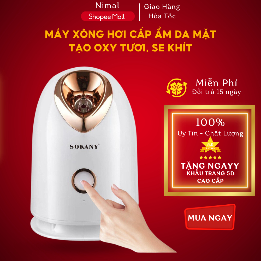 Máy Xông Hơi Mặt Phun Sương Tự Động Công Nghệ Ion Phân Tử Làm Sạch Sâu Giữ Ẩm Cho Da Nimal Store