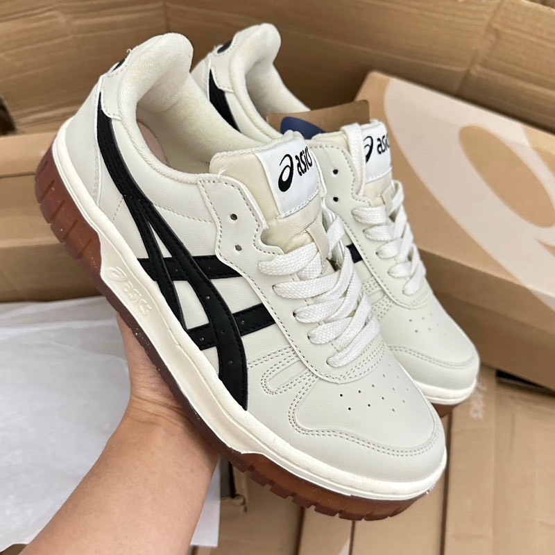 Giày Asics Nam Nữ, Giày Thể Thao Acics Asic Xám Nâu Trắng Hàng Bản Cao Cấp Full Box Bill - Niceshoes | BigBuy360 - bigbuy360.vn