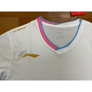 Áo cầu lông Lining 387 Trắng (Nam,nữ)
