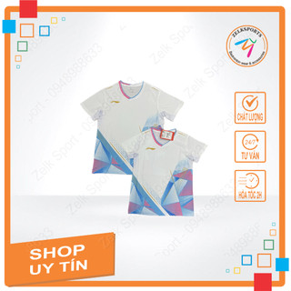 Áo cầu lông Lining 387 Trắng