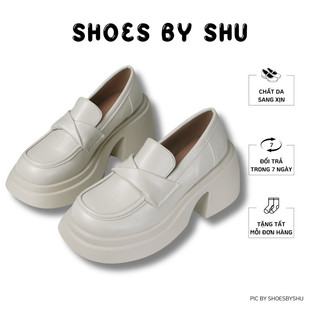 |SẴN HOẢ TỐC + TẶNG TẤT| Giày oxford Shoesbyshu quai xoắn nơ basic cao 5cm form cứng cáp style Hàn Quốc xinh xắn cho nữ