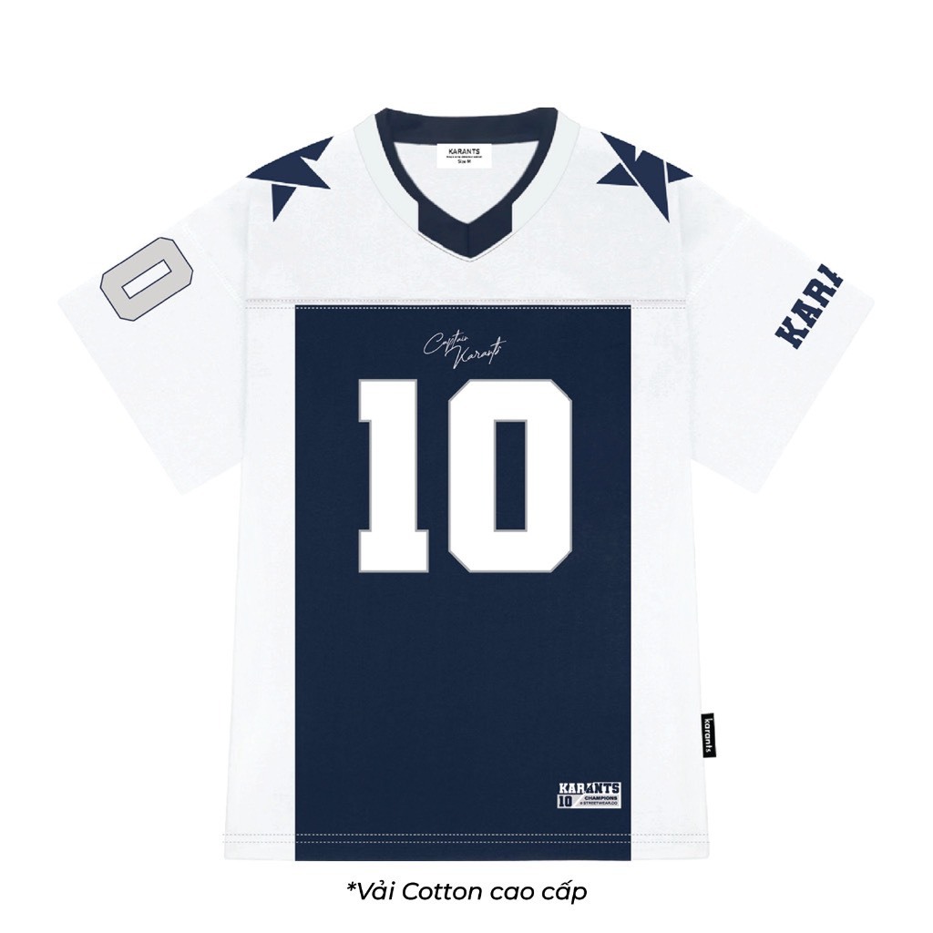 Áo thun phối bóng đá Karant số 10 nam nữ chất liệu cotton 100%,Áo thun bóng đá T028 | BigBuy360 - bigbuy360.vn