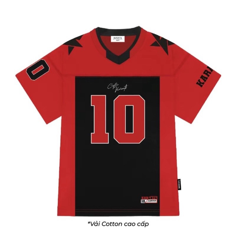 Áo thun phối bóng đá Karant số 10 nam nữ chất liệu cotton 100%,Áo thun bóng đá T028 | BigBuy360 - bigbuy360.vn