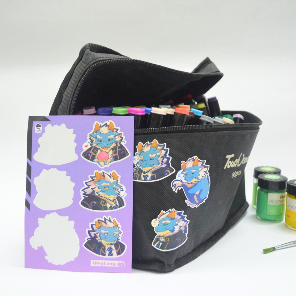 NO.10 QINGLONG - Sticker Furry Sheet A6 Decal pvc chống nước - Tokyo Afterschool Summoners 3