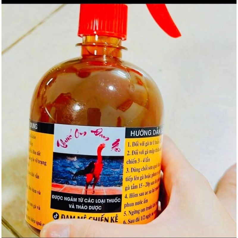 Nước Om Gà. Rượu Om Cho Gà Trọi. Chai xịt Om Gà