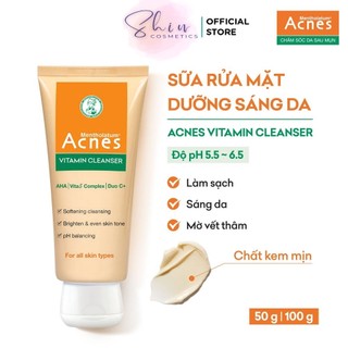 Kem rửa mặt vitamin dưỡng da giảm thâm mụn  Acnes Cleanser 50g/100g