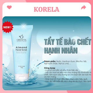 Kem tẩy tế bào chết mặt vật lý Almond Facial Scrub 100g hạnh nhân sạch sâu KORELA MP02