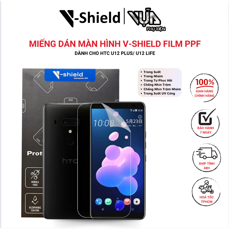 Mua 1 Tặng 1 Miếng Dán Màn Hình V-Shield Film Ppf Dành Cho Htc U12 Plus/ U12 Life