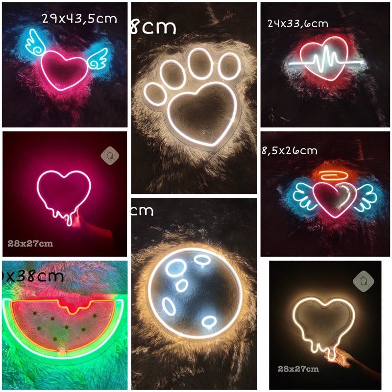 Đèn Led Neon trang trí hình trái tim 12V
