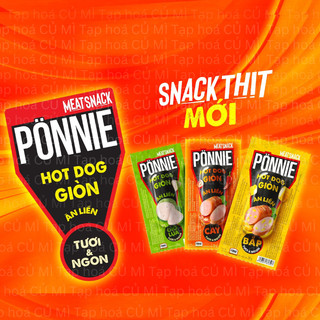 Hotdog ponnie giòn ăn liền - Xúc xích hotdog giòn ponnie | HỘP 20 CÂY