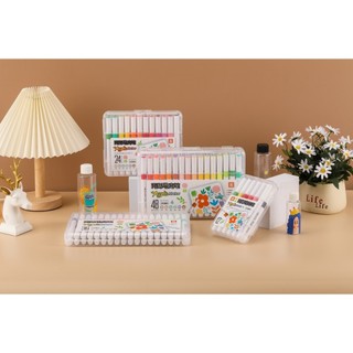 [HCM] Hộp Bút lông Acrylic Marker 12/24/36/48/60 Cao Cấp Màu Sắc Tươi Sáng / 12 / 24 /36/48/60 cây