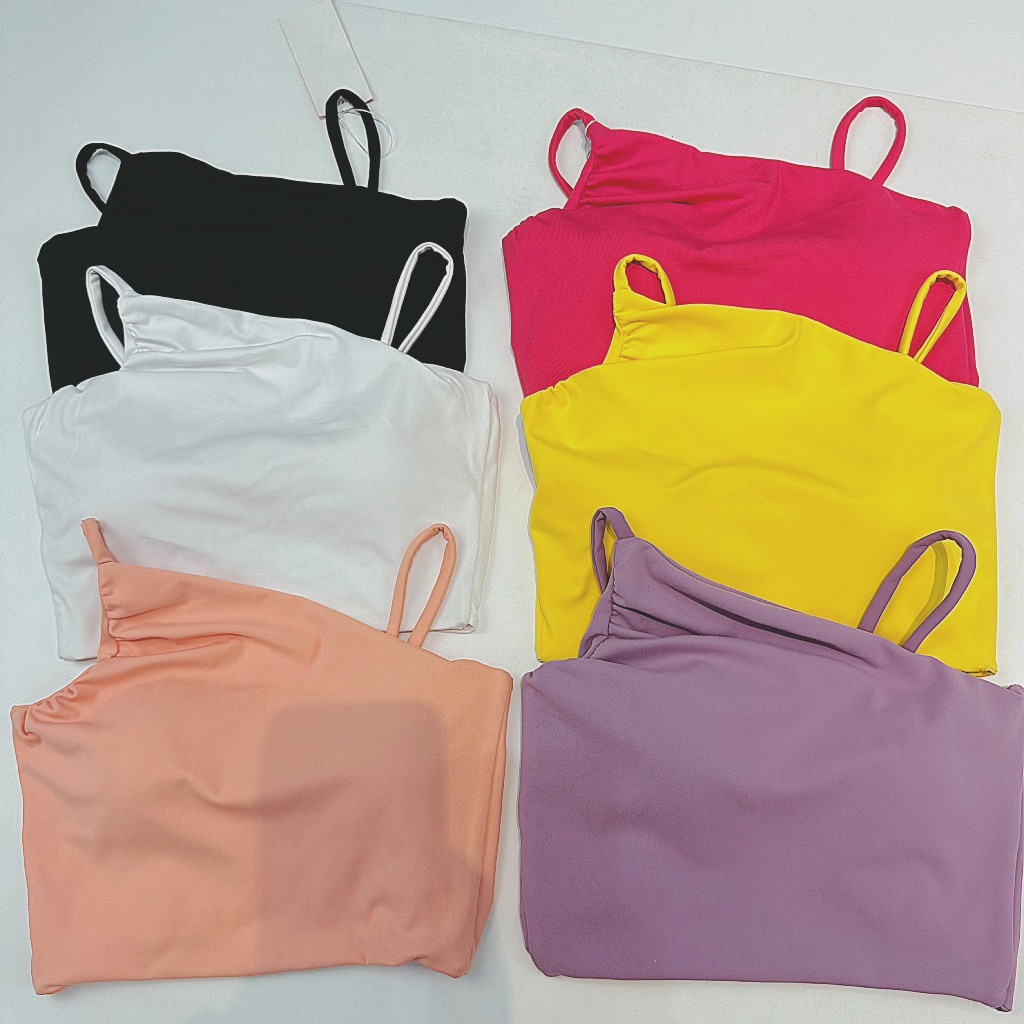 Áo Bra Lệch Nhún Vai 2 Dây Nữ Tập Gym, Yoga, Pilates