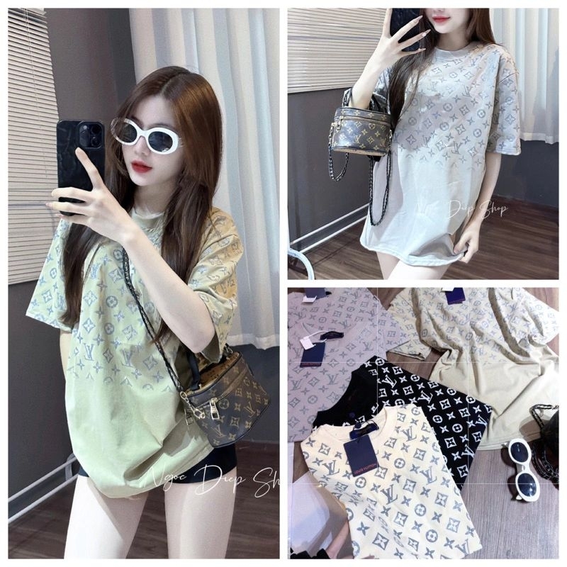 Áo thun tay lỡ cotton KHÔ IN CHỮ NHŨ L.V Nửa Thân,form rộng tay lỡ Unisex Oversize Nam Nữ mặc đều đẹp