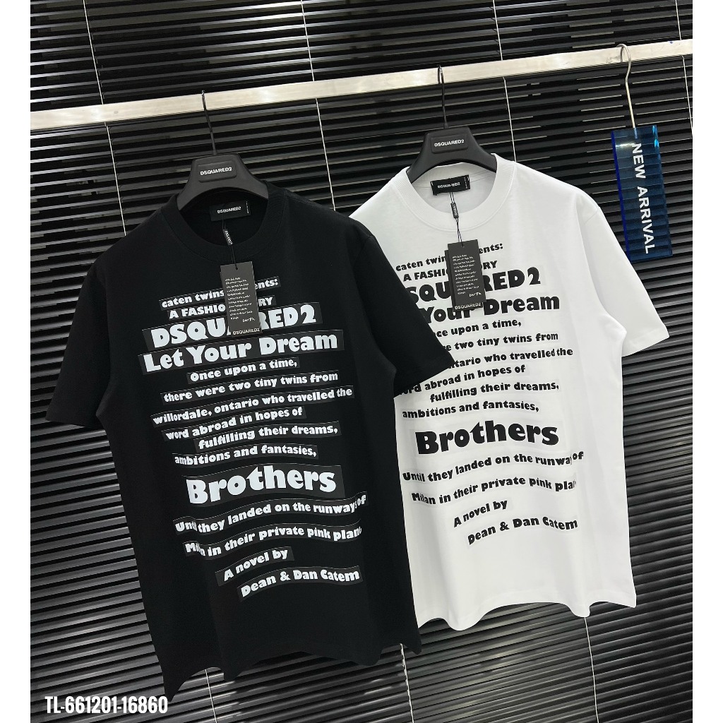 🔥Hot🔥Áo thun DSQUARED2 Icon in chữ trước thiết kế hot trend Nam nữ New 2024