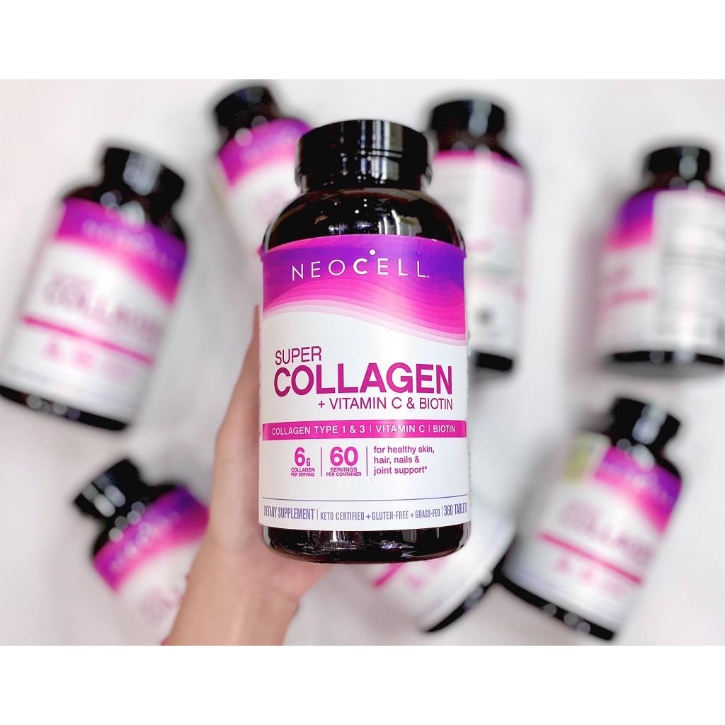 Collagen dạng viên neocell super collagen vitamin c biotin 360 viên dưỡng da, tóc, móng chắc khỏe Healthy Care extaste