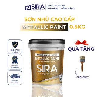 Sơn Nhũ Ánh Kim Cao Cấp SIRA Metallic Paint Trọng Lượng 0.5KG - Sơn Trang Trí Cao Cấp