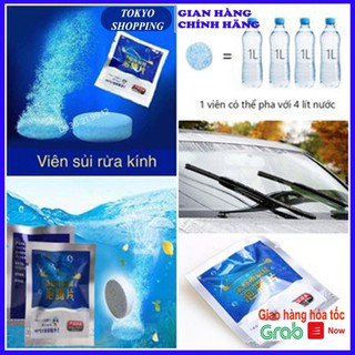 Viên sủi rửa kính xe hơi, rửa kính đa năng tiện lợi