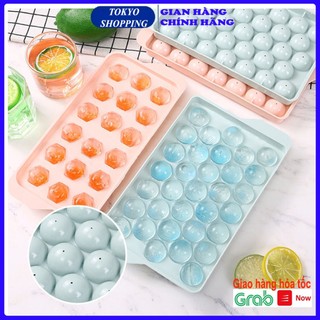 Khay làm đá tròn 33 viên, khuôn làm thạch tròn cỡ lớn