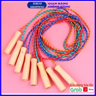 Dây Nhảy Thể Dục Thể Thao Có Tay Cầm Bằng Gỗ Dài 2m