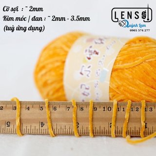Len nhung 2mm mềm mại, nhẹ chuyên đan móc khăn, áo mũ len, thú bông