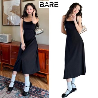 BARE TOPTOP_Đầm Maxi 2 dây basic dáng dài vải thun gân trung hack dáng cực xinh, Đầm Nữ Đẹp - D020