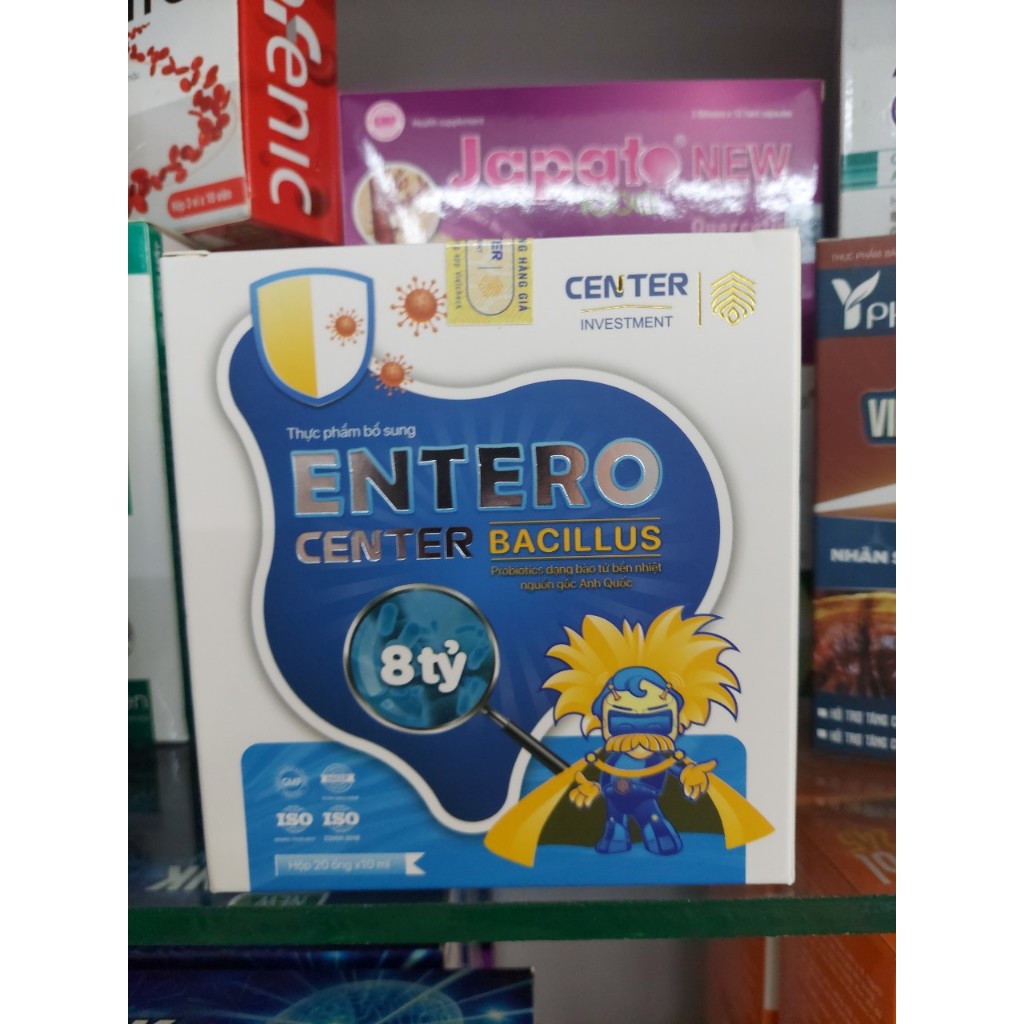 Entero Center Bacillus bổ sung probiotics dạng bào tử, hỗ trợ cân bằng hệ vi sinh đường ruôt giảm rố