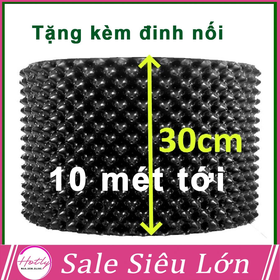 SALE-10 MÉT Bầu ươm cây V6 CAO 30CM dày 6mm, cắt theo mét dài khách đặt, tặng ốc vít-77900