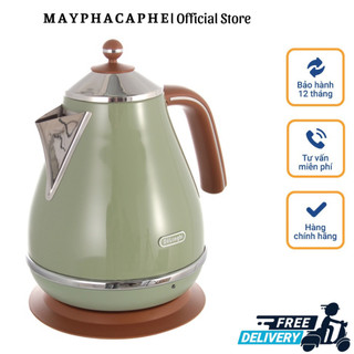 Ấm đun nước siêu tốc delonghi icona vintage kbov 2001, ấm đun sôi nhanh, tiện lợi, nhập đức, bh 12 tháng