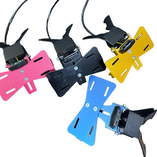 Pát gập biển số xe máy có đèn Shark Power gắn Exciter150
