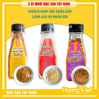 Muối tôm NHẤT VỊ Tây Ninh, đặc sản muối Tây Ninh gồm 3 vị muối : muối sặc, muối tôm, muối tỏi ớt chay