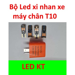 Bộ đèn Led T10 xi nhan 12SMD vàng cam cho xe máy xi nhan xe máy Future RSX Yamaha  đèn led