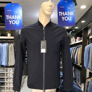 Áo khoác gió bomber owen 2 lớp màu navy regular fit JK220719