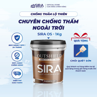 Sơn chống thấm ngoài trời - sơn chống thấm lộ thiên sira, chống thấm tường ẩm, tường đứng, sàn mái sân thượng