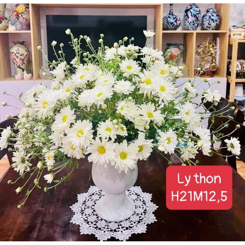 BÌNH HOA DÁNG LY THON - gốm mộc Bát Tràng