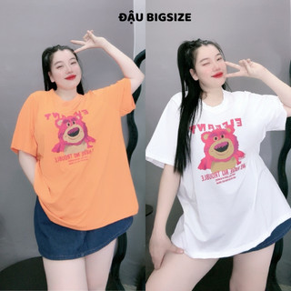 Áo thun nữ Đậu bigsize nữ hình gấu dâu form rộng chất vải cotton mát mẻ dể chịu phối được nhiều đồ - A58