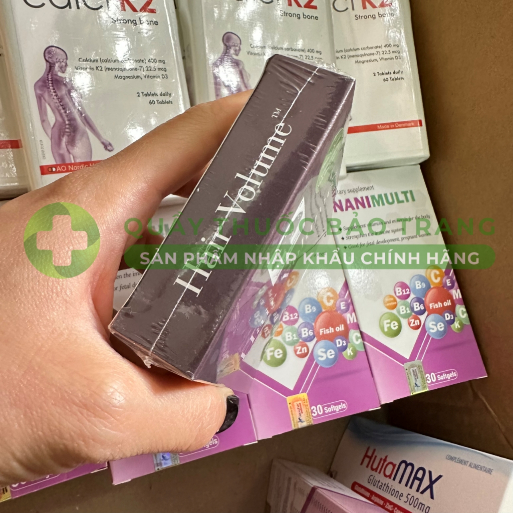 Viên uống Hair Volume - Kích thích mọc tóc, giảm rụng tóc, giúp tóc chắc khỏe (Thụy Điển)