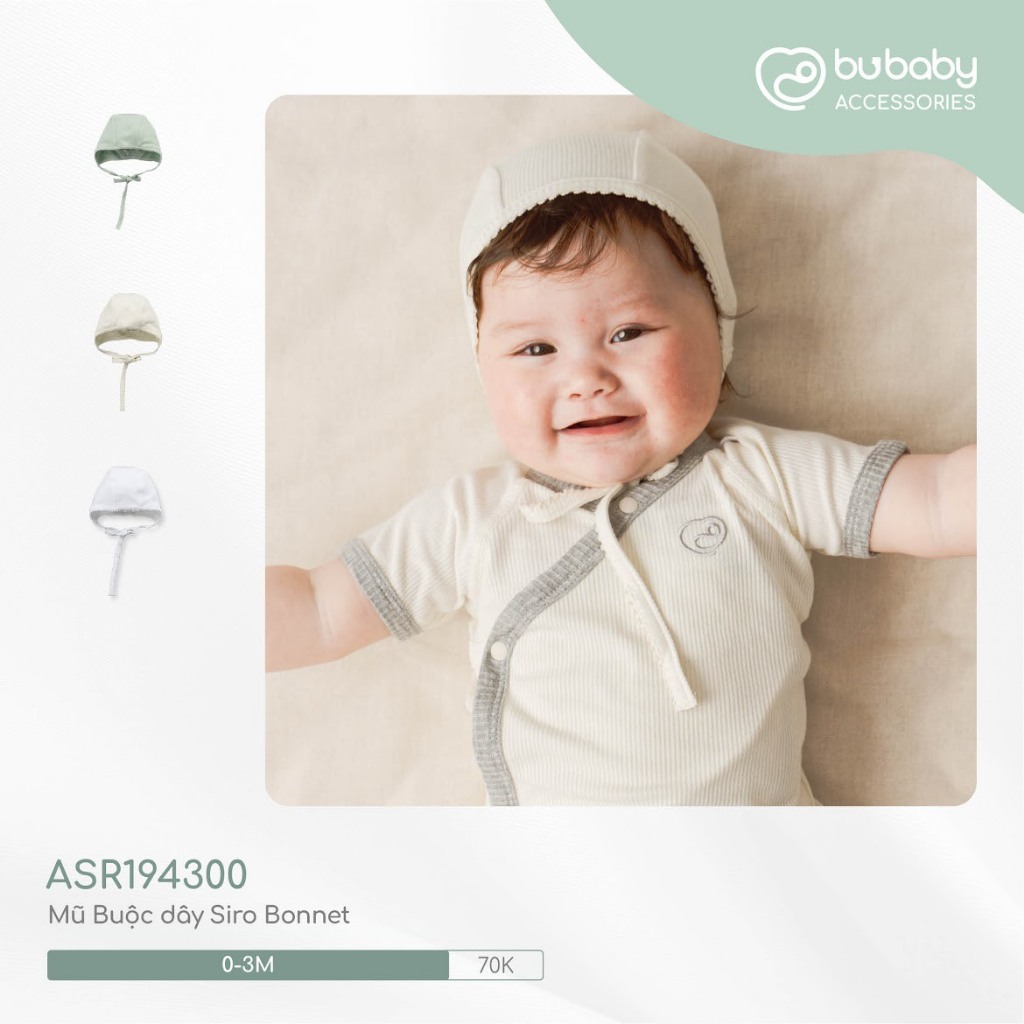Mũ buộc dây Bu baby Siro Bonet ASR194300 Baby Born shop