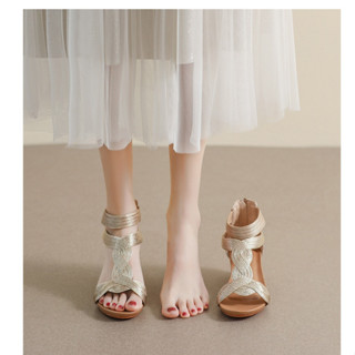  Lenbychia -  Có sẵn  Giày sandal nữ chiến binh sang trọng - dây chéo  cao 5 cm nội địa trung giày sandal nữ - NH75 