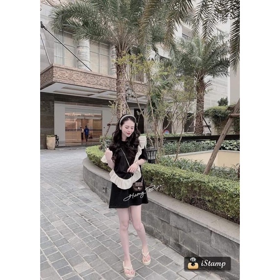 Váy Nữ, Váy Cotton Đen Bèo Tơ Cá Tính Phong Cách Tiểu Thư Siêu Xinh | BigBuy360 - bigbuy360.vn